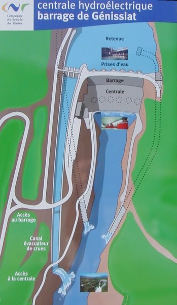 Génissiat Dam.Map 