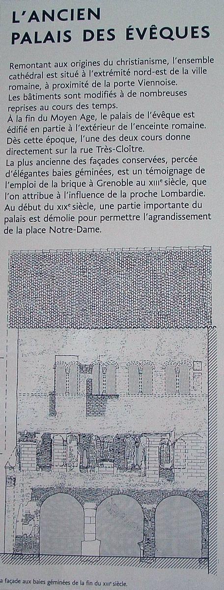 Grenoble - Musée de l'ancien évêché - Panneau d'information 