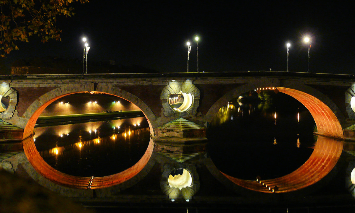 Toulouse - Pont-Neuf - La nuit 