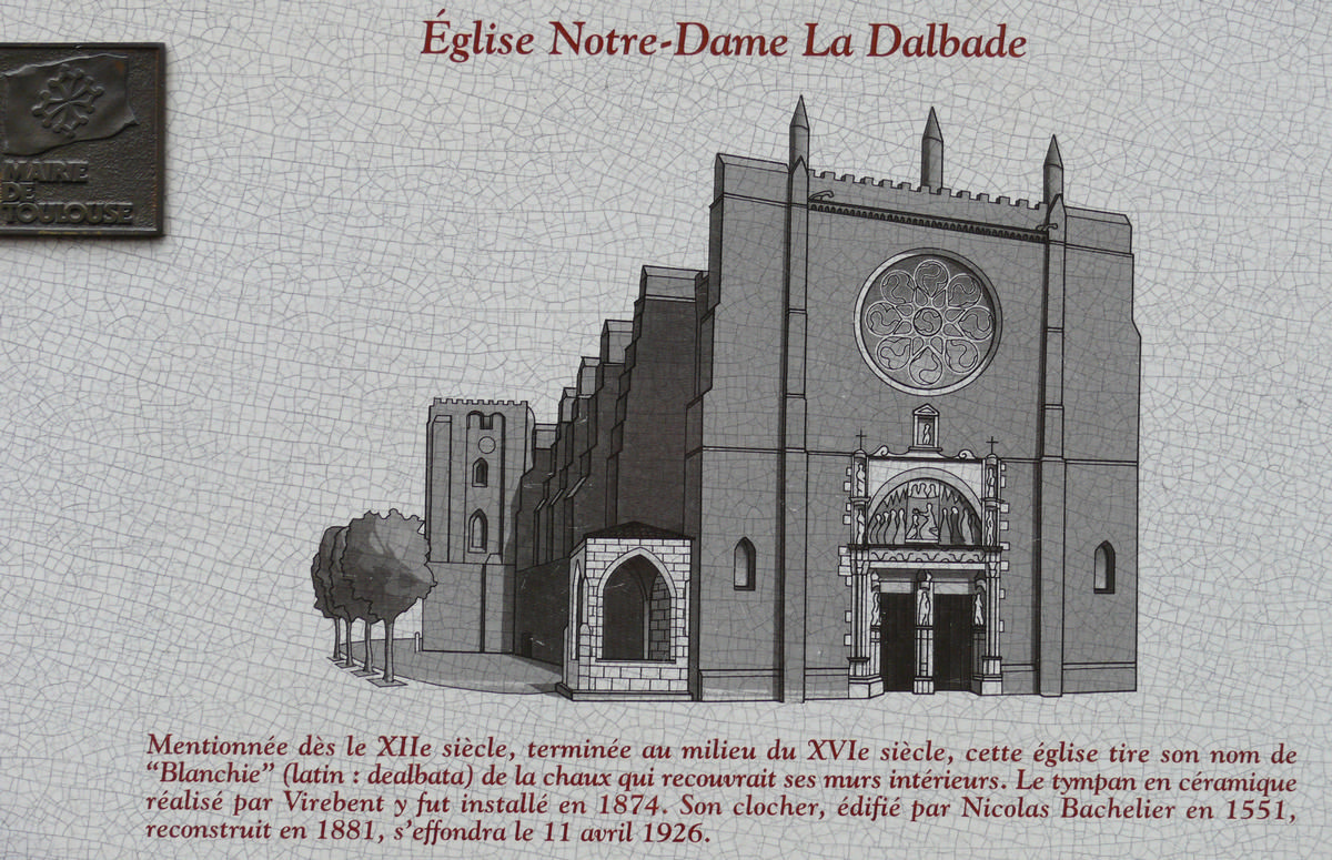 Toulouse - Église Notre-Dame-de-la-Dalbade - Panneau d'information 