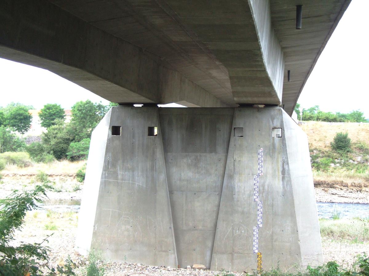 Nouveau pont de Lamothe - Pile et tablier 
