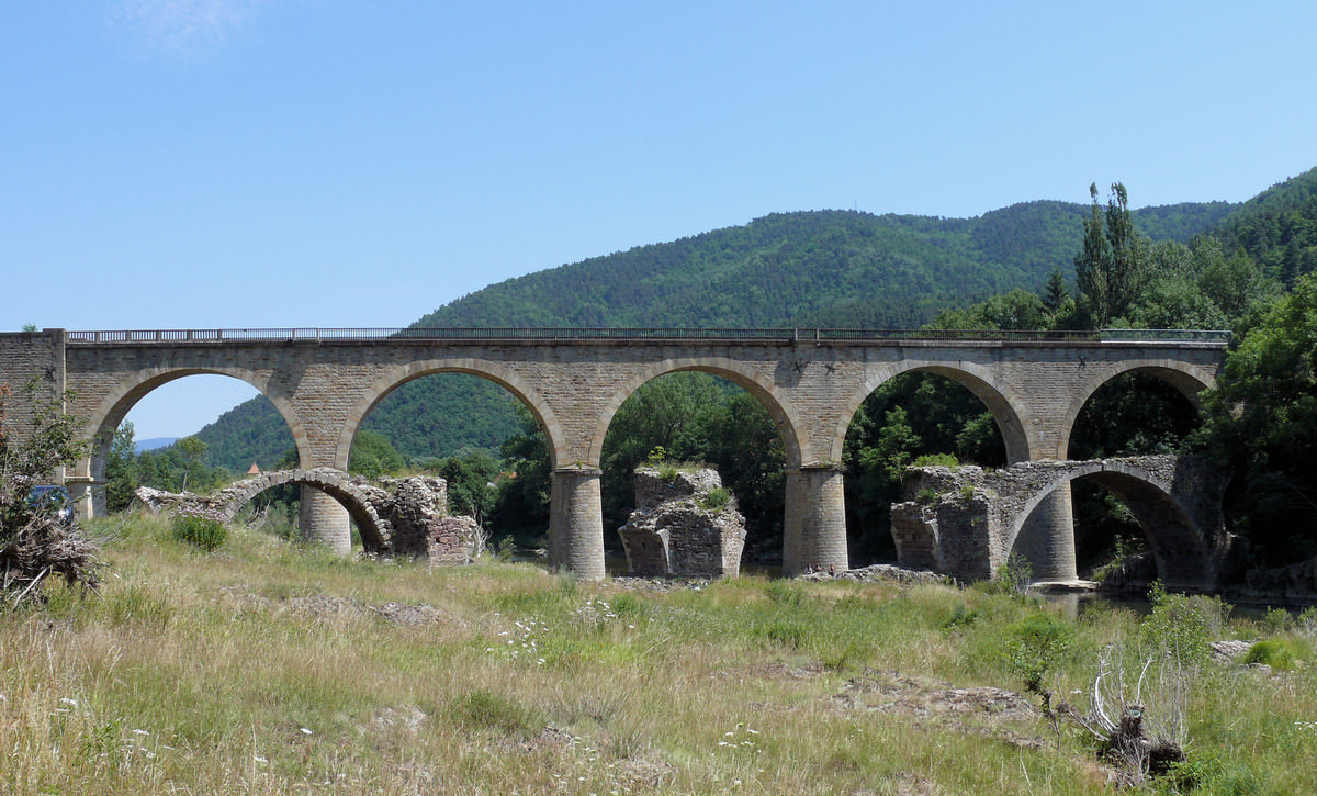 Eisenbahnstrecke Firminy - Le Puy – Viaduc aval de Lavoûte-sur-Loire – Vieux pont 