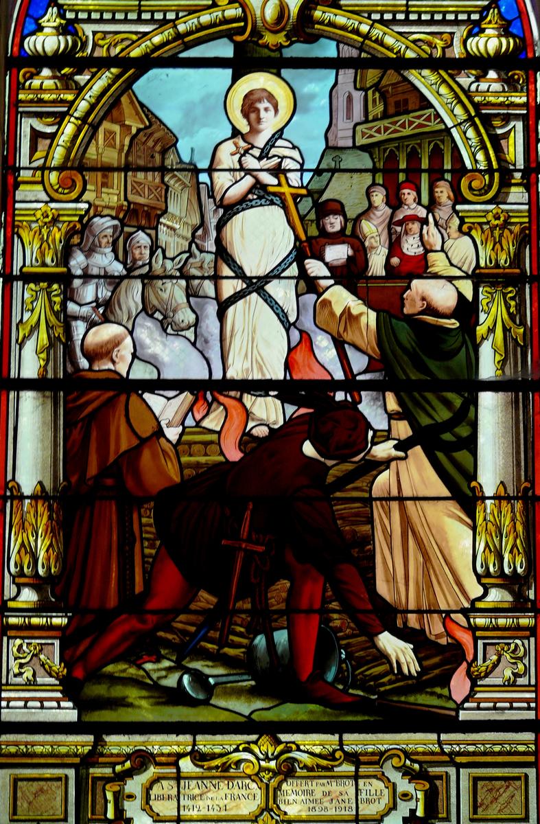 Champlitte - Eglise Saint-Christophe - Nef - Supplice de Jeanne d'Arc 