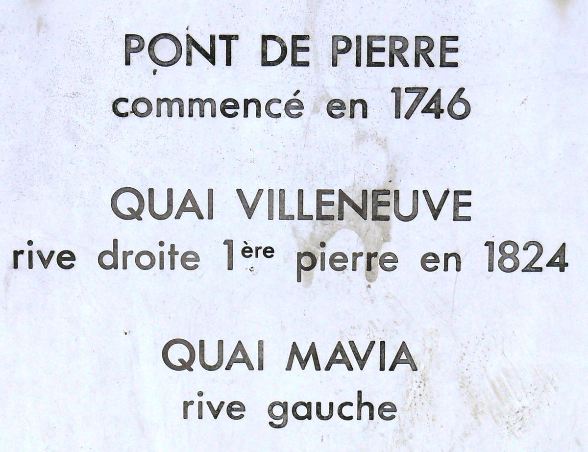 Gray - Pont sur la Saône - Panneau d'information 