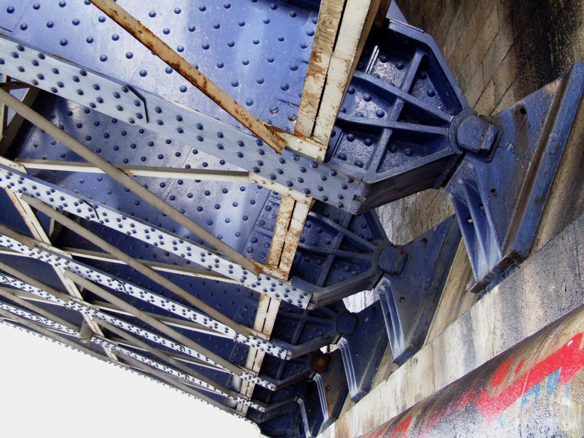 Pont de Gennevilliers sur la Seine - Charpente - Arcs métalliques - Articulations 