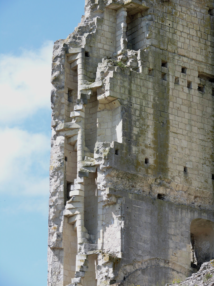Château du Grand-Pressigny - Le donjon du 12ème siècle et l'escalier à vis 