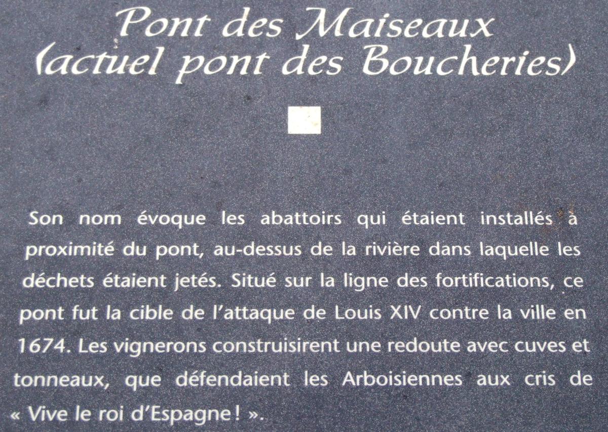 Arbois - Pont des Boucheries - Panneau d'information 
