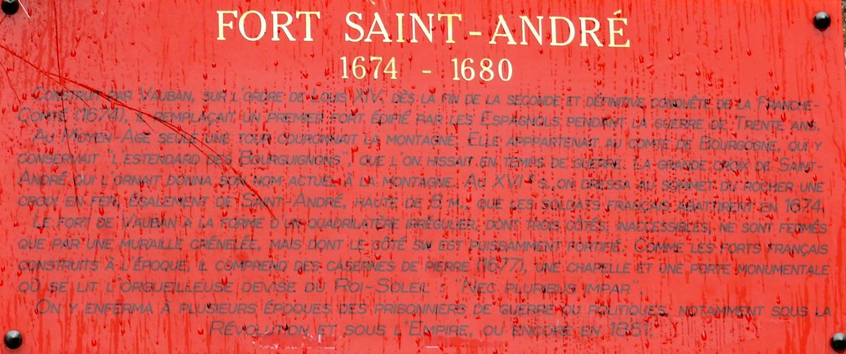 Salins-les-Bains - Fort Saint-André - Panneau d'information 