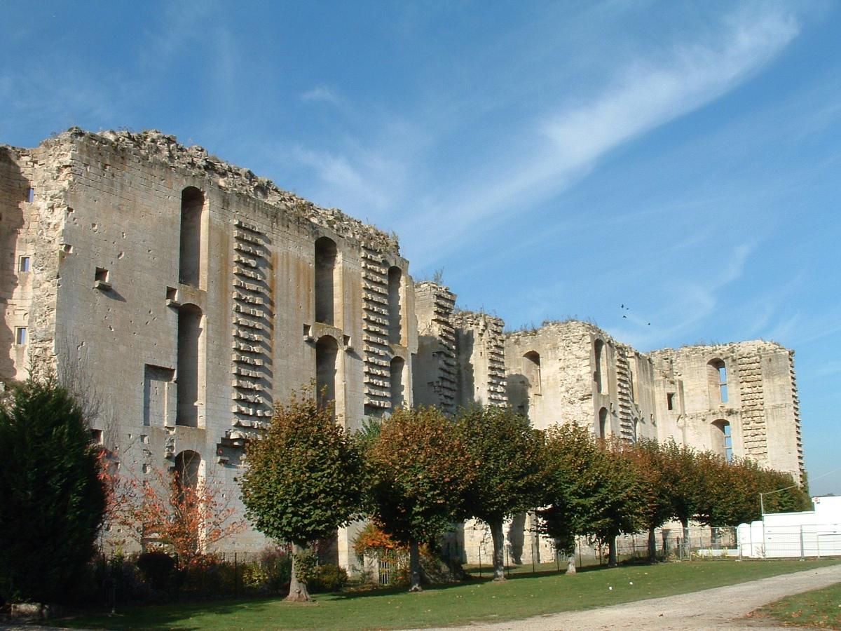Château de La Ferté-MilonArrière de la façade avec les pierr 