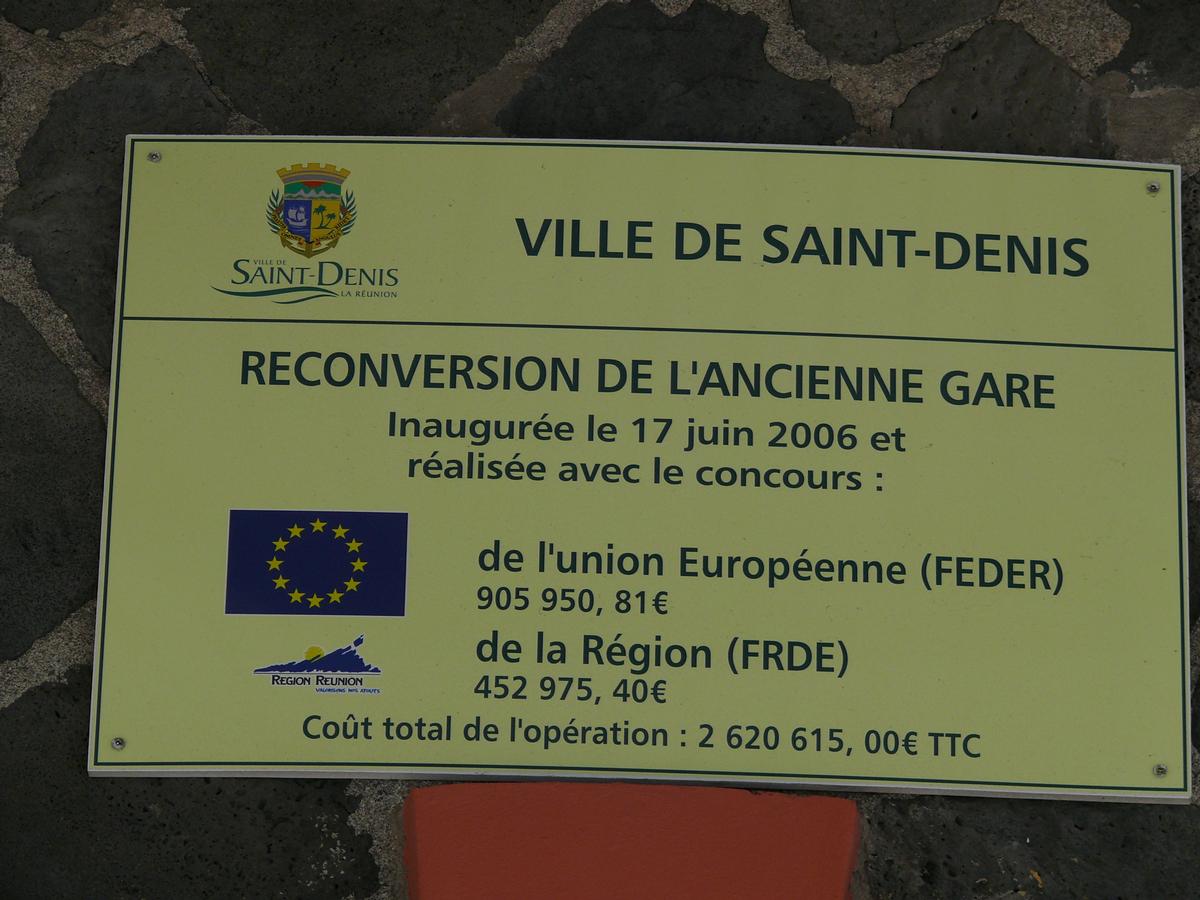 Former Saint-Denis railway station - information board 