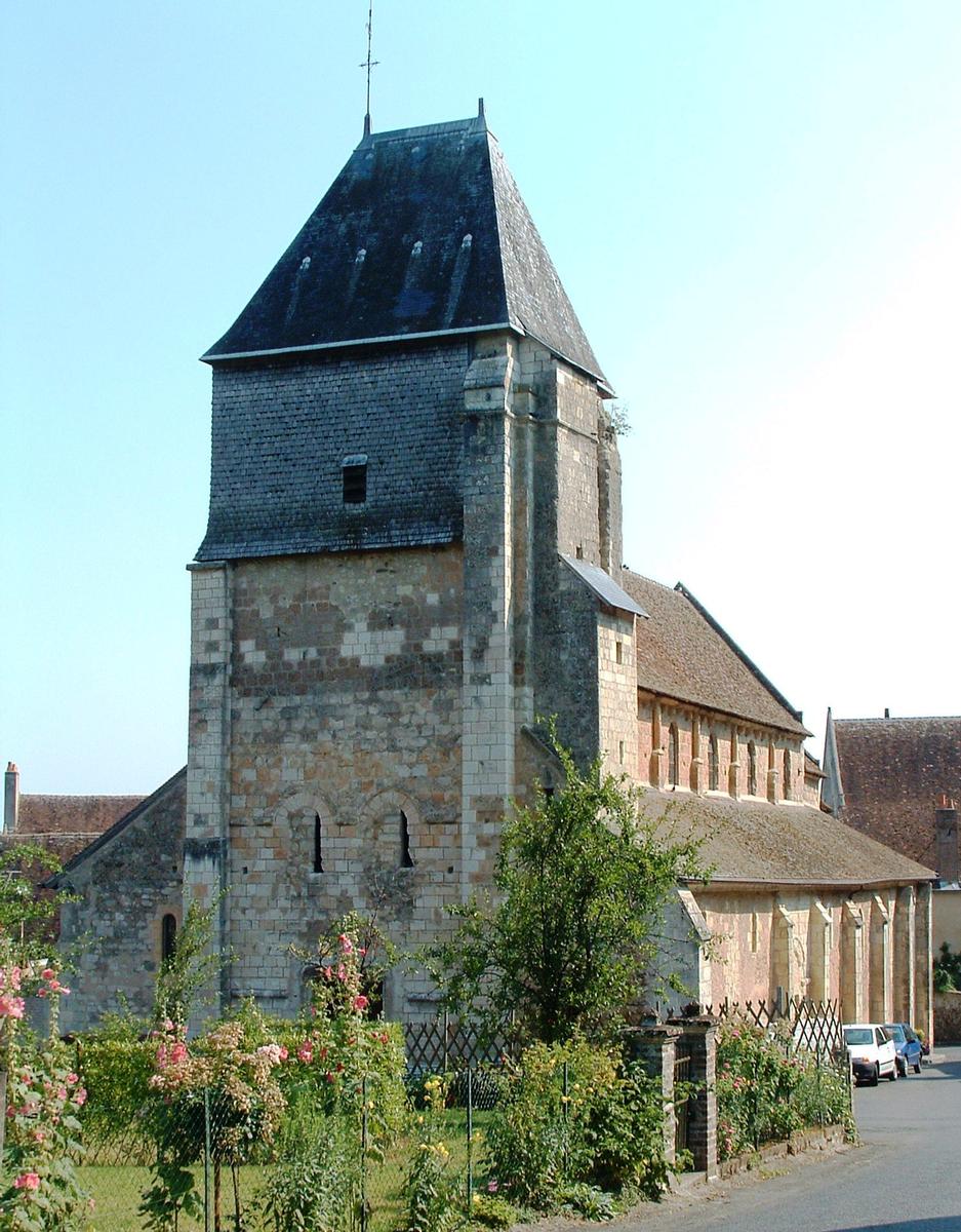 Lavardin - Eglise Saint-Genest - Ensemble vu de l'ouest 