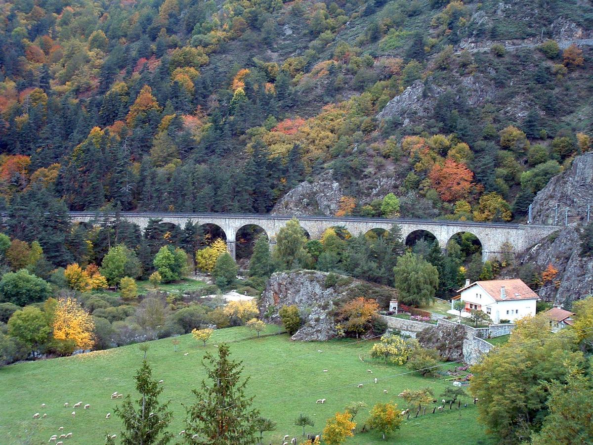 Ligne des Cévennes - Chapeauroux - Viaduc de Chapeauroux (viaduc du Nouveau Monde) - Partie aval du viaduc 