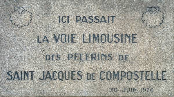Plaque commémorative du chemin de Saint-Jacques 
