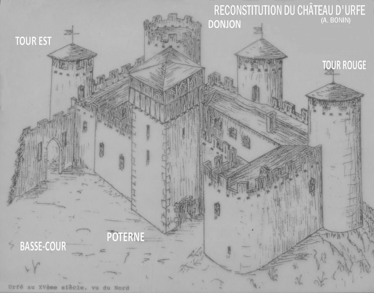 Champoly - Château d'Urfé - Essai de reconstitution 