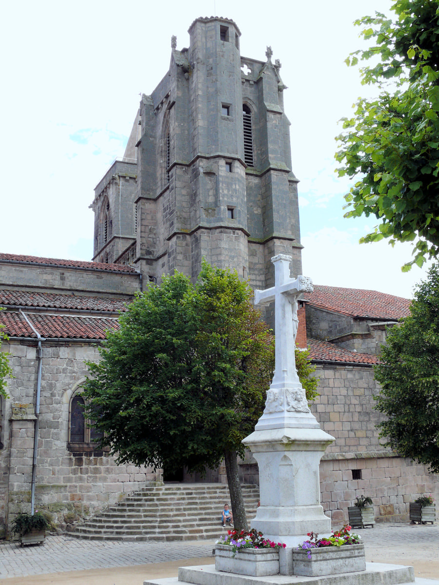 Saint-Bonnet-le-Château - Collégiale Saint-Bonnet - Les tours et le portail latéral nord 