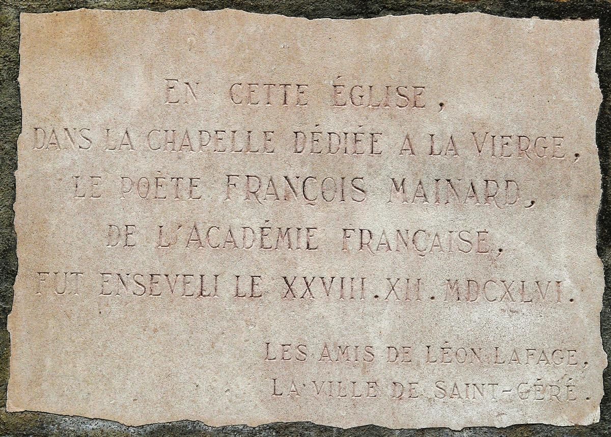 Saint-Céré - Eglise Sainte-Spérie - Panneau commémoratif 