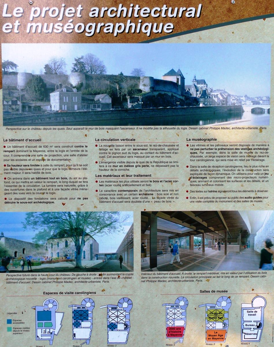 Château de Mayenne - Projet architectural et archéologique et muséographique - Panneau d'information 
