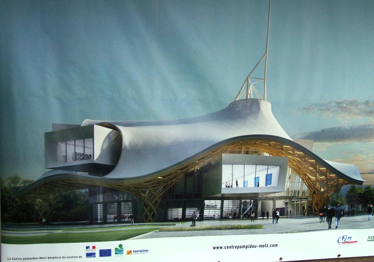 Centre-Pompidou-Metz - Image du futur bâtiment 