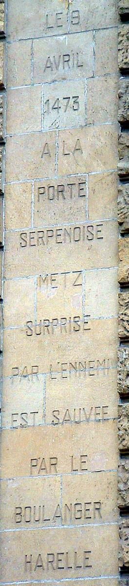 Metz - Porte Serpenoise - Inscription - 1473 