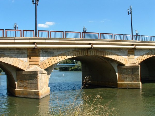 Pont de Thionville, Metz.Elargissement vers l'amont en 1854 - une travée 