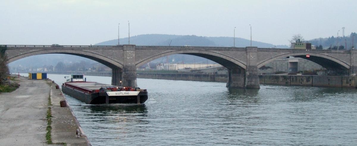 Pont d'Andenne sur la Meuse - Ensemble vu de l'amont 