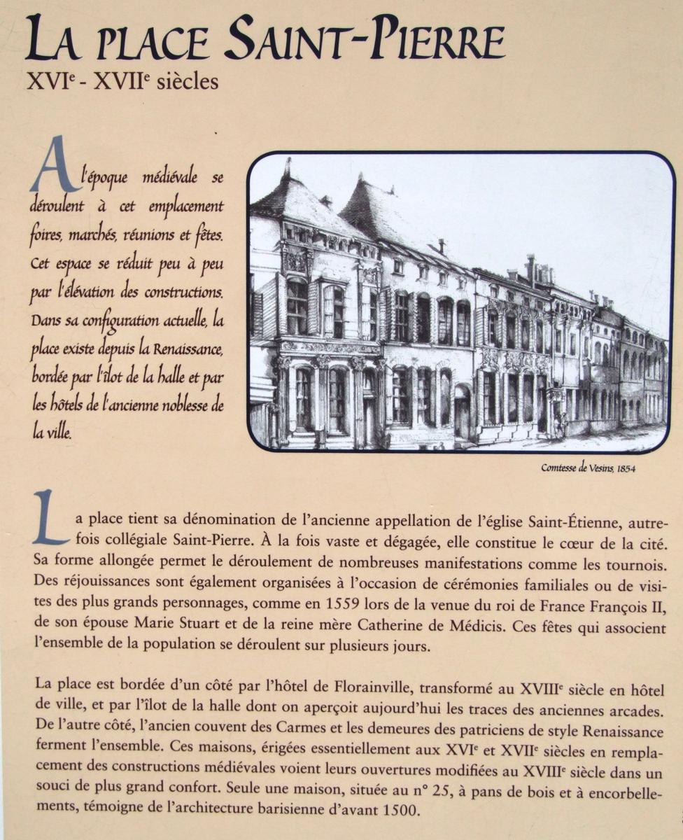 Bar-le-Duc - Hôtel particulier, 8 place Saint-Pierre - Panneau d'information 