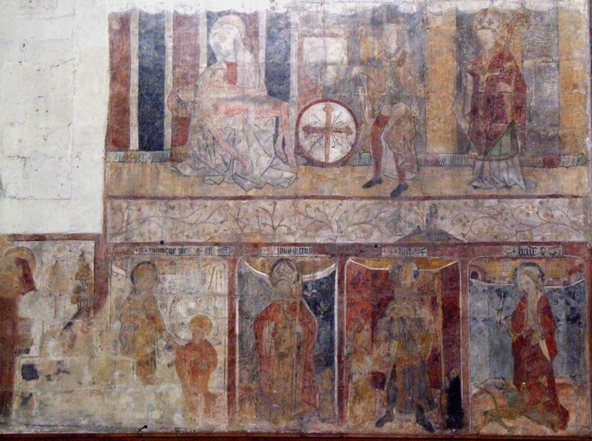 Bar-le-Duc - Eglise Saint-Antoine - Nef - Vestiges de fresques du 14ème siècle 