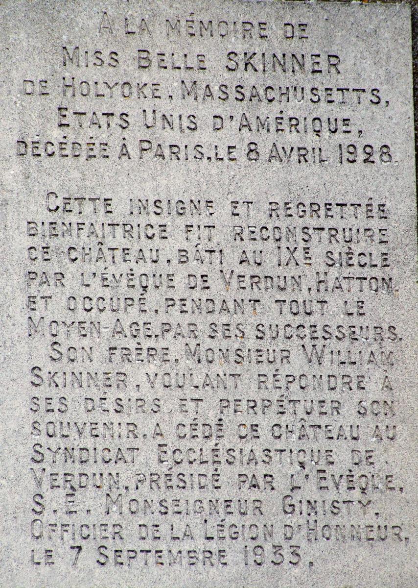 Hattonchâtel - Château - Plaque commémorative 