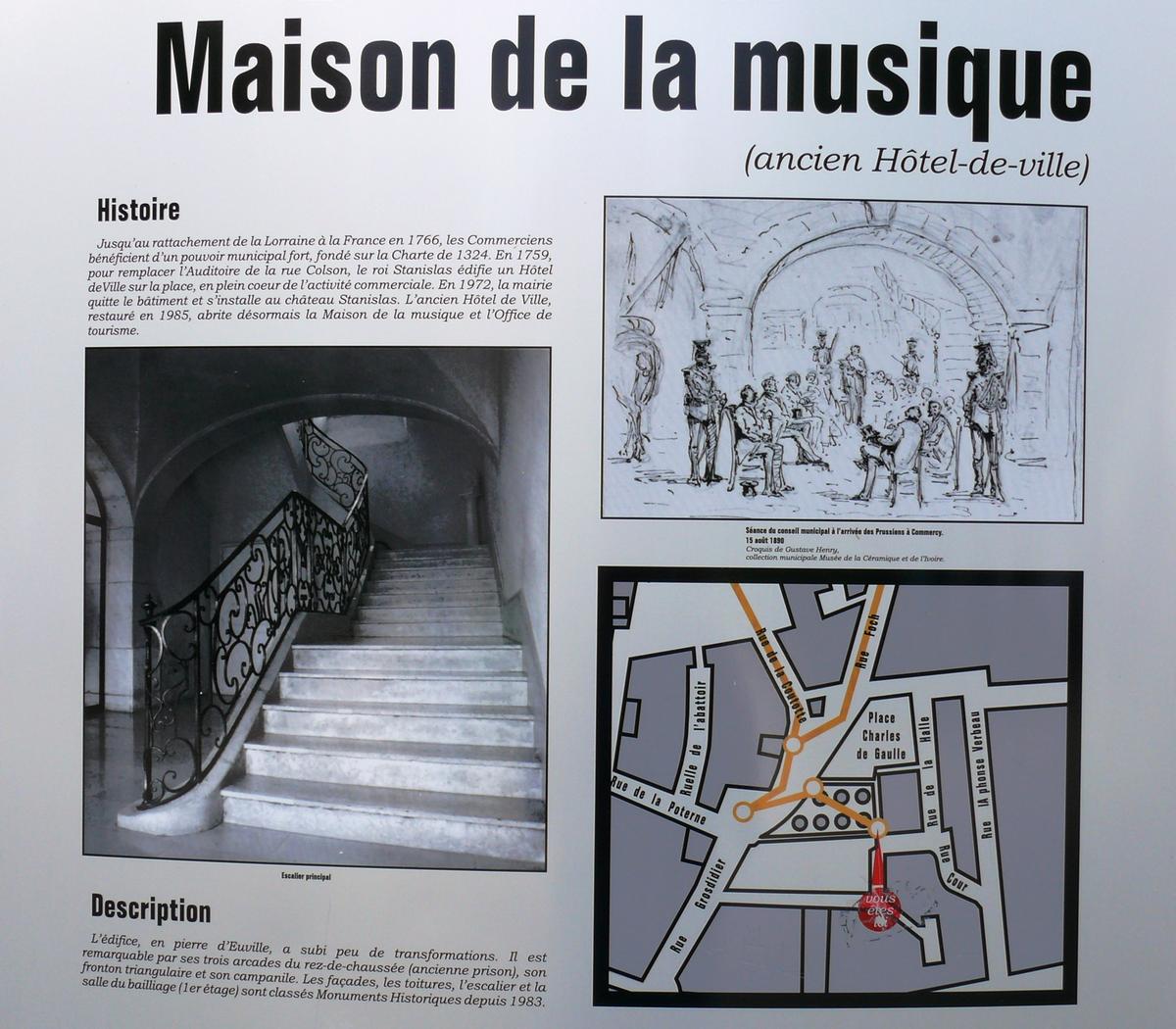 Commercy - Maison de la musique - Panneau d'information 