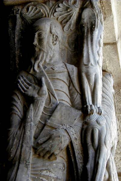 Abbaye de Moissac. Trumeau du narthex - Saint Paul 