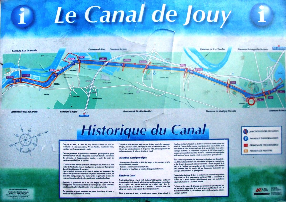 Canal de Jouy à Metz - Panneau d'information 