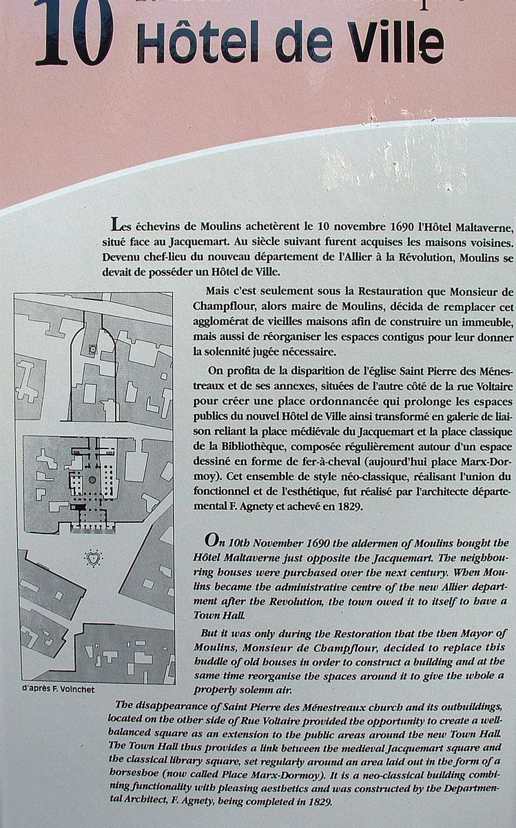 Hôtel de ville, Moulins 