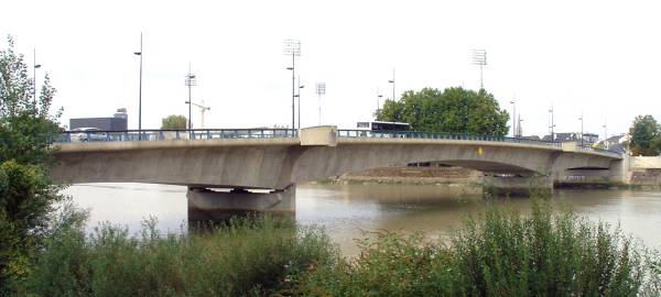 Pont Willy-Brandt, Nantes.Ensemble côté amont 