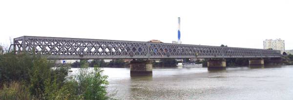 Pont ferroviaire de Pornic, Nantes.Ensemble côté amont 