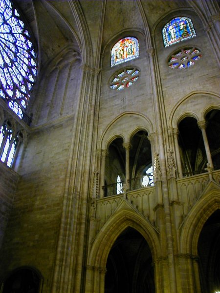 Transept nord: travée supplémentaire de Jean de Chelles 