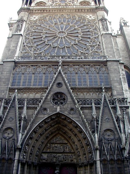 Notre Dame de Paris.Portail du transept nord 
