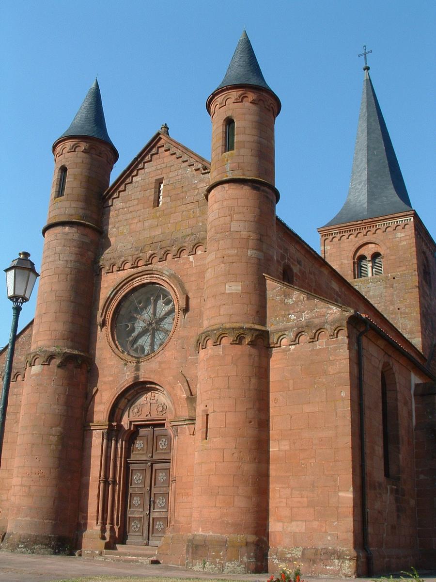 Neuwiller-lès-Saverne - Temple protestant (ancienne église Saint-Adelphe) – Façade occidentale - Détail 