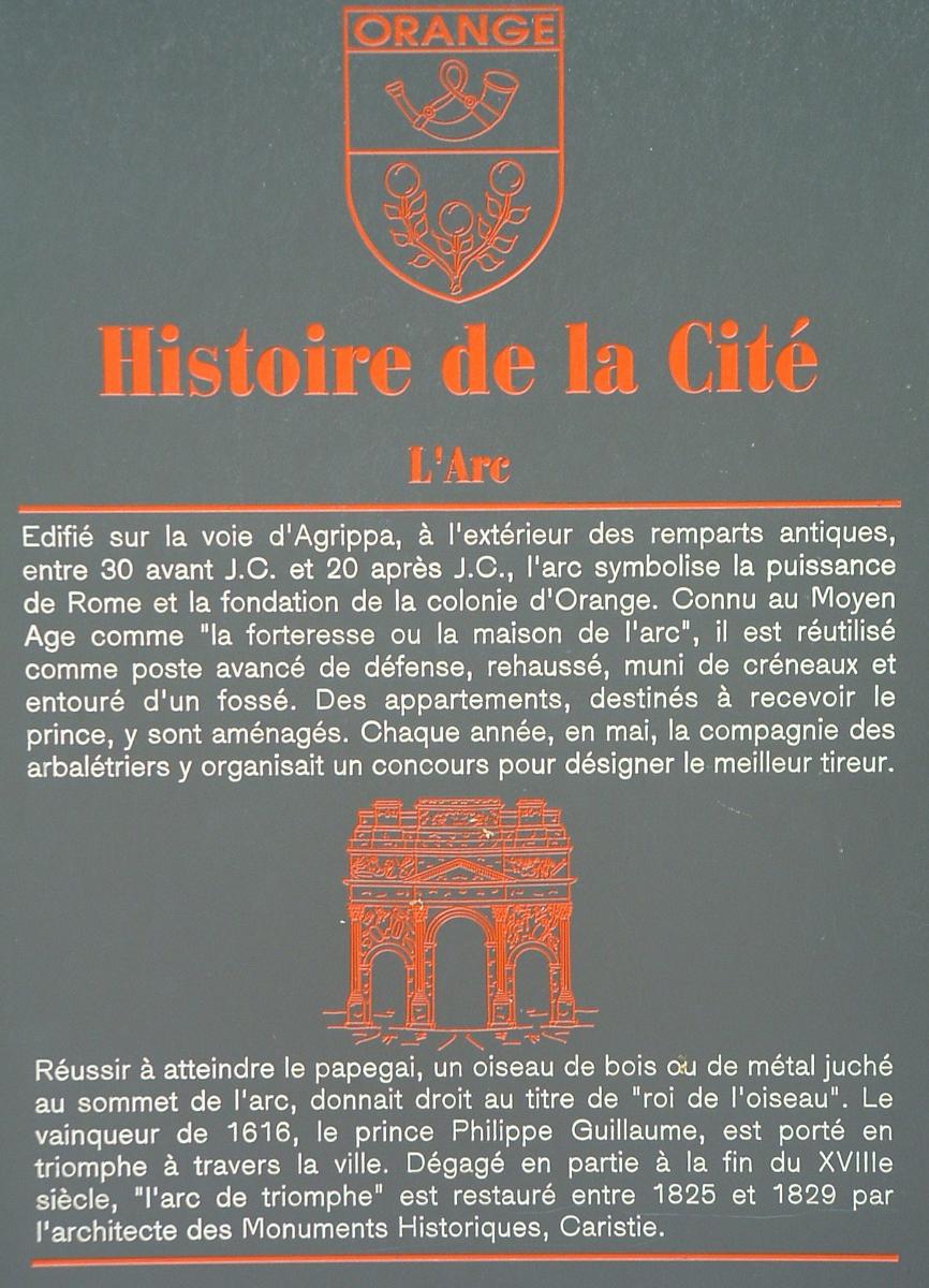Arc romain d'OrangeInformation 