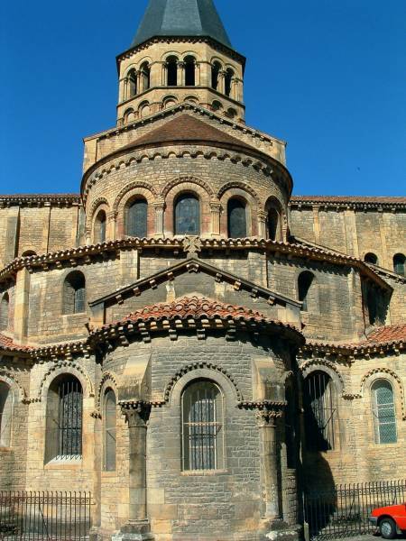 Basilique du Sacré-Coeur, Paray-le-MonialChevet - Etagement des volumes 