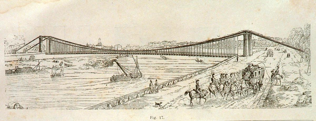 Pont des Invalides (1826) - Coupe longitudinale 