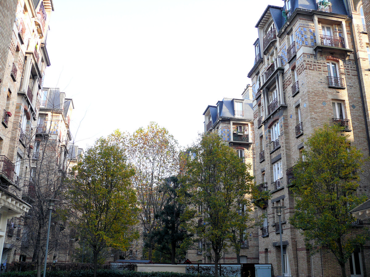 Fiche média no. 154165 Paris 13 ème arrondissement - Immeubles 137 boulevard de l'Hôpital - Axe de l'ensemble de part et d'autre duquel se répartissent les immeubles