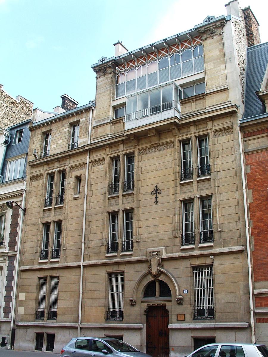 Paris - Immeuble 61 rue Ampère - Façade 