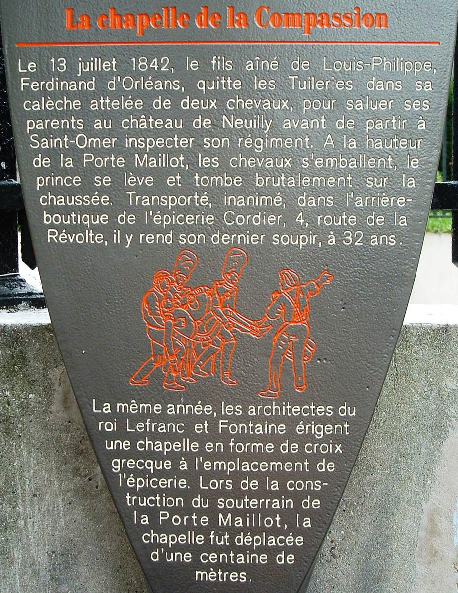 Paris - Chapelle Notre-Dame-de-la-Compassion - Panneau d'information 