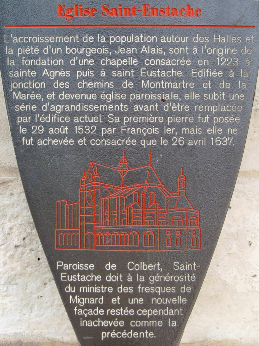 Paris 1er arrondissement - Eglise Saint-Eustache - Panneau d'information 