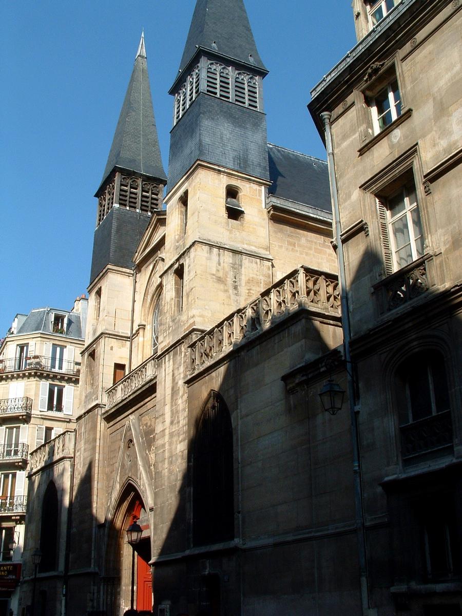Paris - Eglise Saint-Leu-Saint-Gilles - 92, rue Saint-Denis - Façade sur la rue 