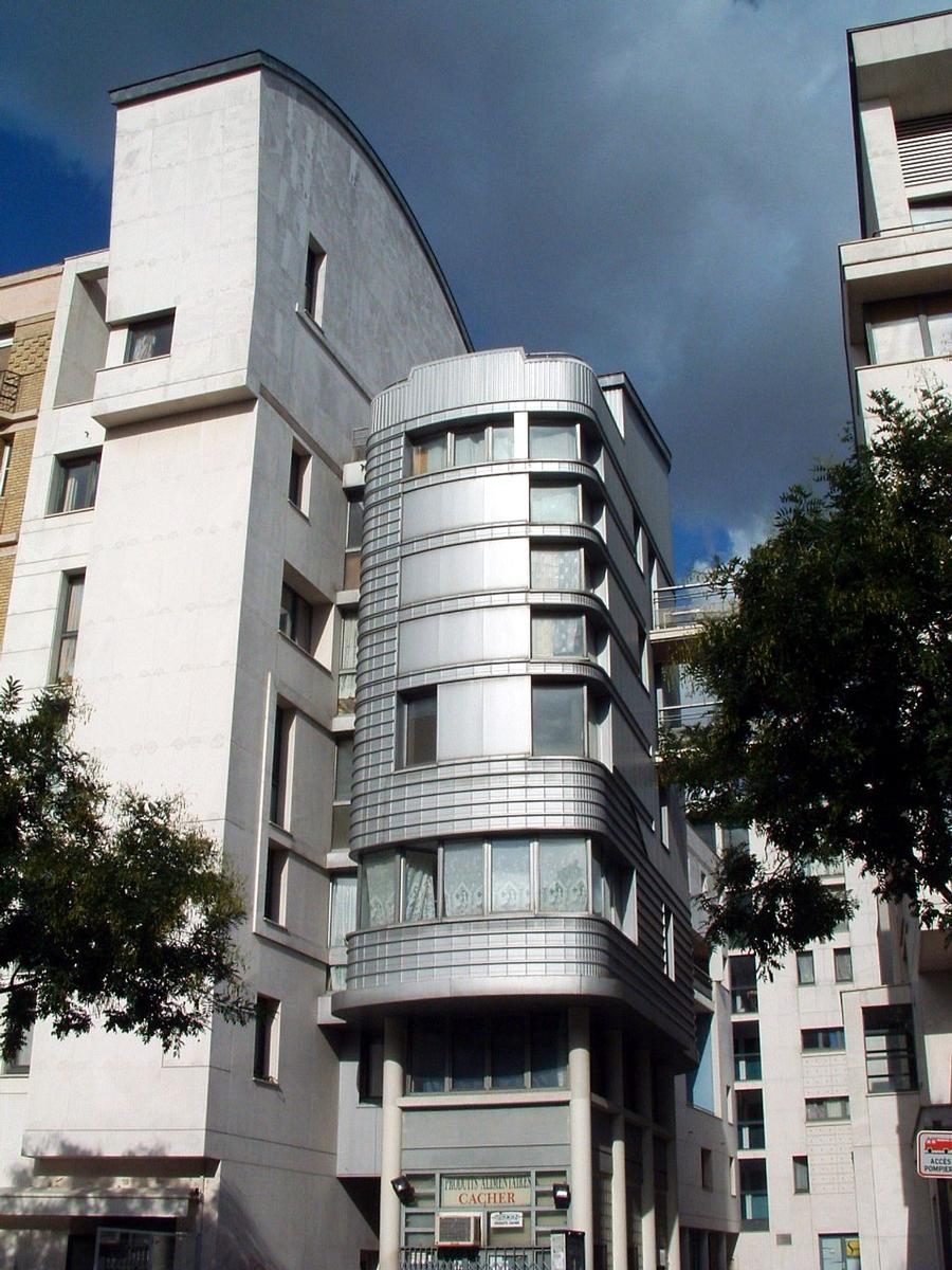 Paris 20ème arrondissement - Immeuble du 100 boulevard de Belleville de 47 logements sociaux de l'architecte Frédéric Borel 