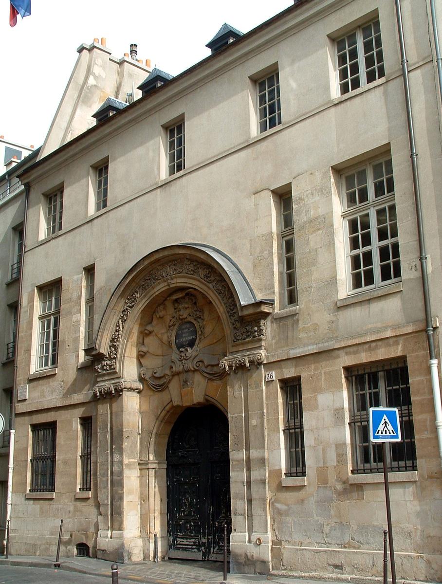 Paris - Hôtel de Châlon-Luxembourg - Façade sur la rue Geoffroy-l'Asnier 