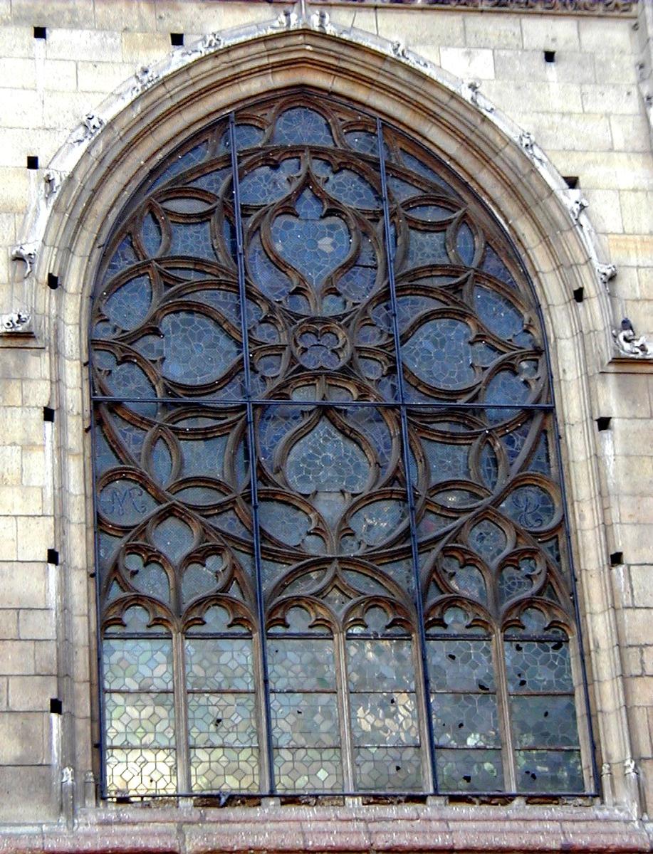 Paris - Eglise Saint-Merri - Fenêtre du bras nord du transept 