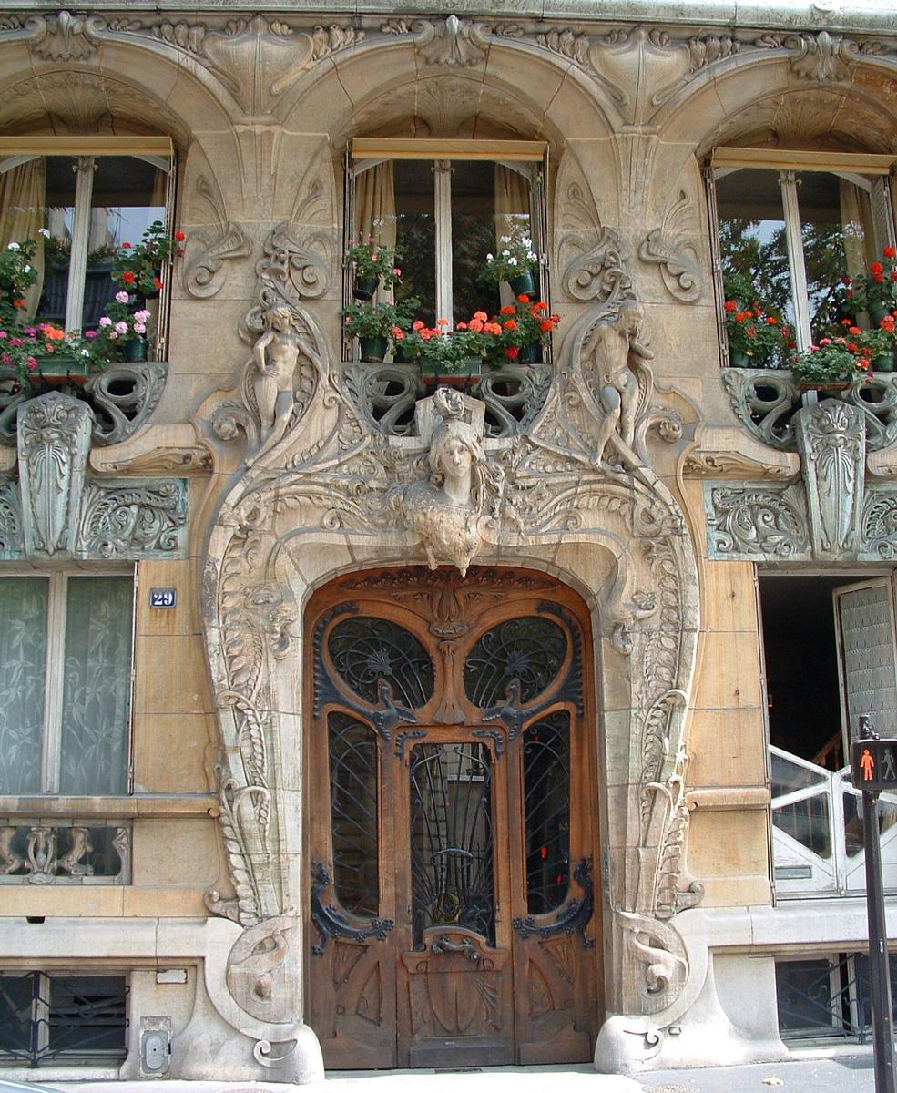 Paris - Immeuble Lavirotte - Façade rue Rapp - Porte 