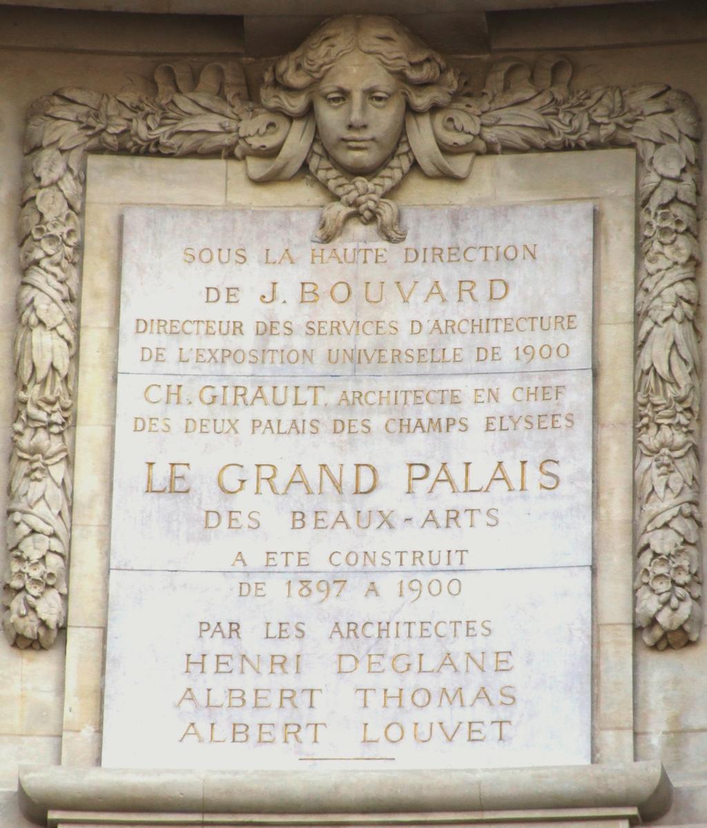 Paris - Grand Palais - Plaque commémorative 
